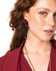 Orecchini pendenti con ballerina in acrilico nero - Mya Accessories