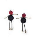 Orecchini pendenti con ballerina in acrilico nero - Mya Accessories