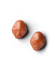 Orecchini a clip con pietra in resina nei toni del terracotta - Mya Accessories