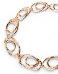 Collana girocollo in metallo lucido con maglia cerchi ovali sovrapposti - Mya Accessories