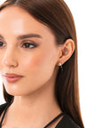 Orecchini pendenti con corno in acrilico nero - Mya Accessories