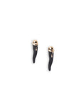Orecchini pendenti con corno in acrilico nero - Mya Accessories