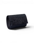 Borsa pochette in tessuto tempestata da micro cristalli neri - Mya Accessories