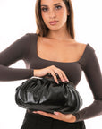 Pochette bon bon morbida nera lucida - Mya Accessories