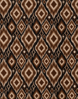 Sciarpa in cotone con stampa geometrica tono marrone