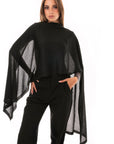 Sciarpa morbida in lurex nera - Mya Accessories