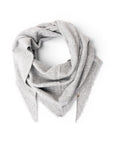 Foulard/kefia a tinta unita grigio chiaro con frange - Mya Accessories