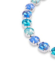 Girocollo in vetro con pietre multi blu