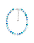 Girocollo in vetro con pietre multi blu