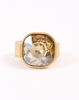 Anello elastico con pietra in acrilico topazio - Mya Accessories