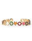 Bracciale in ottone con stelline smaltate e zirconi multicolore - Mya Accessories