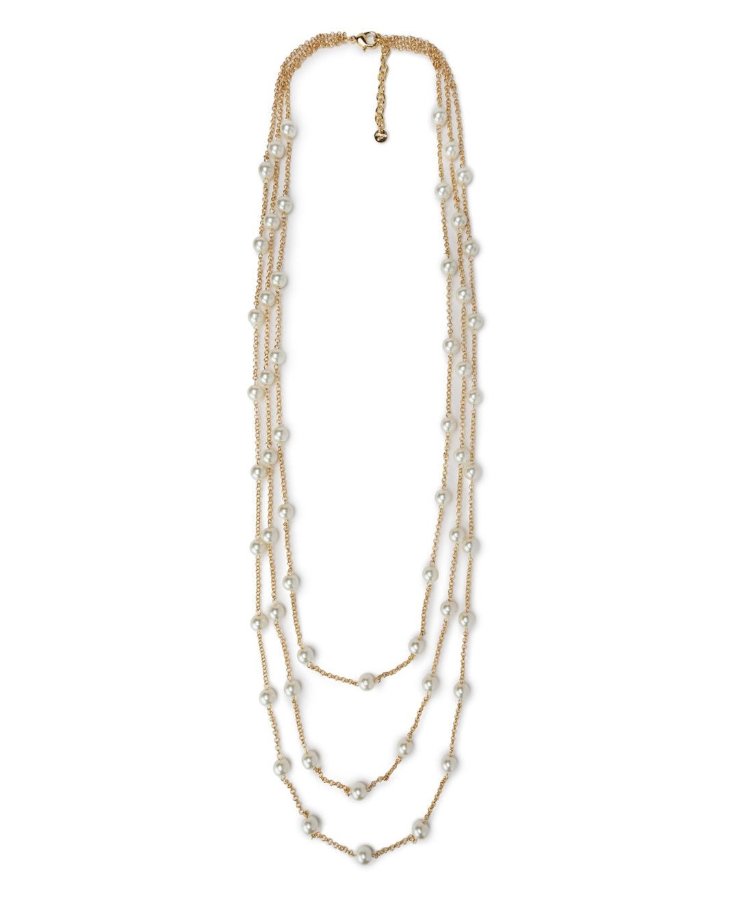 Collana multi filo con catena in ferro con perle in vetro - Mya Accessories