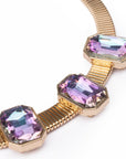 Collana girocollo omega rigida con pietre in vetro lilla - Mya Accessories
