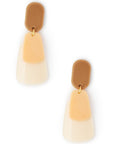 Orecchini pendenti a tre parti in acrilico tono beige - Mya Accessories