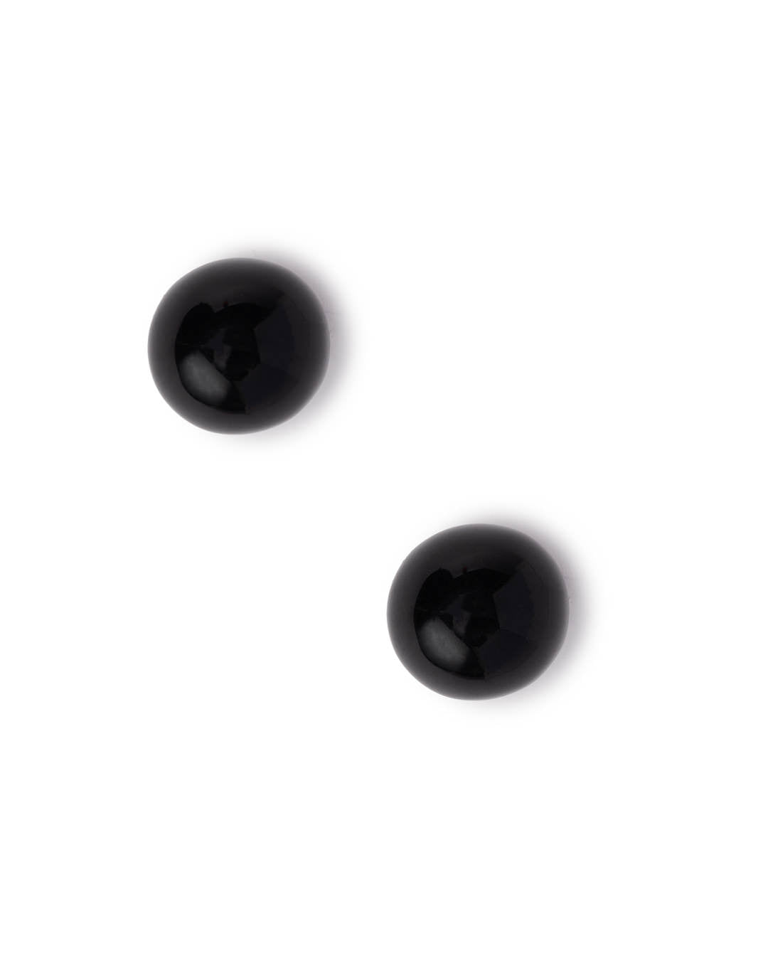 Orecchini in acrilico a sfera nera - Mya Accessories