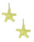 Orecchini pendente a stella marina in acrilico verde lime - Mya Accessories