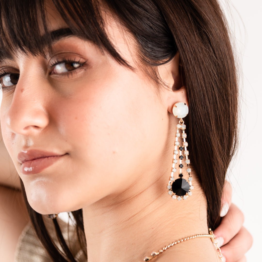 Orecchini Da Sposa A Goccia Con Zirconi Cubici / Orecchini Da - Foto 9