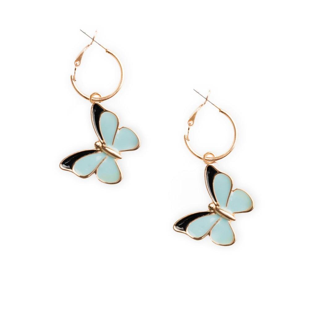 Orecchini lunghi con strass - Argentato/farfalla - DONNA | H&M IT