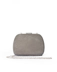 Borsa clutch ovale grigio antracite brillantato - Mya Accessories
