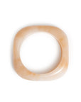 Bracciale bangle rigido in acrilico matto beige - Mya Accessories
