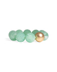 Bracciale elastico con sfere in acrilico verde - Mya Accessories