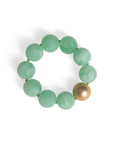 Bracciale elastico con sfere in acrilico verde - Mya Accessories