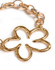 Bracciale a catena in metallo con fiore stilizzato - Mya Accessories
