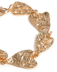 Bracciale a catena con cuori martellati - Mya Accessories