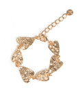Bracciale a catena con cuori martellati - Mya Accessories
