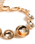 Bracciale in metallo a sfere concave con pietre crystal - Mya Accessories