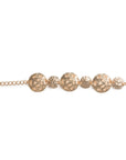 Bracciale con inserti circolari traforati in metallo graffiato - Mya Accessories