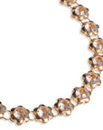 Collana girocollo con fiori metallo pietre crystal - Mya Accessories