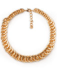 Collana girocollo a maglia circolare rigata, intrecciata - Mya Accessories