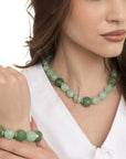 Collana girocollo con sfere ina crilico e pietre dure tono verde - Mya Accessories