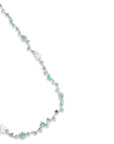 Collana lunga con inserti stelle e fiori in vetro tono turchese - Mya Accessories