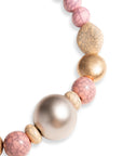 Collana girocollo con sfere rosa antichizzate - Mya Accessories