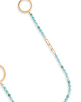 Collana lunga in acciaio con micro cristalli turchese - Mya Accessories