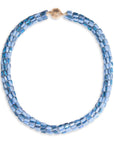 Collana girocollo a torciglione con micro cristalli blu - Mya Accessories