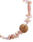 Collana girocollo con pietre dure ed in vetro tono rosa - Mya Accessories
