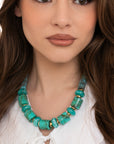 Collana girocollo in acrilico turchese - Mya Accessories