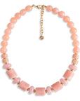 Collana girocollo in acrilico tono rosa - Mya Accessories