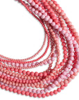 Collana multi linee con sfere in acrilico tono rosa - Mya Accessories