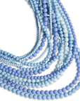 Collana multi linee con sfere in acrilico tono azzurro - Mya Accessories