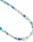 Collana lunga con pietre in acrilico tono turchese - Mya Accessories