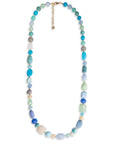 Collana lunga con pietre in acrilico tono turchese - Mya Accessories