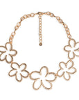 Collana girocollo a catena in metallo con fiori stilizzati - Mya Accessories