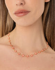 Collana girocollo con margherite arancio - Mya Accessories