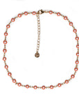 Collana girocollo con margherite arancio - Mya Accessories