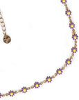 Collana girocollo con margherite viola - Mya Accessories