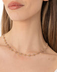 Collana girocollo con margherite viola - Mya Accessories
